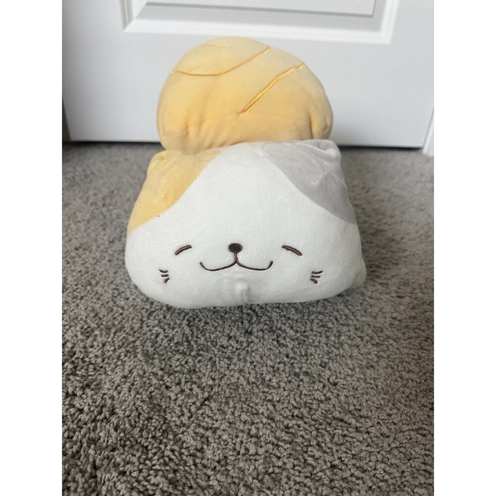 Cute Kawaii Cat Pillow Plush Yellow Bread Topper Stuffed Animal Kids Toy‎
